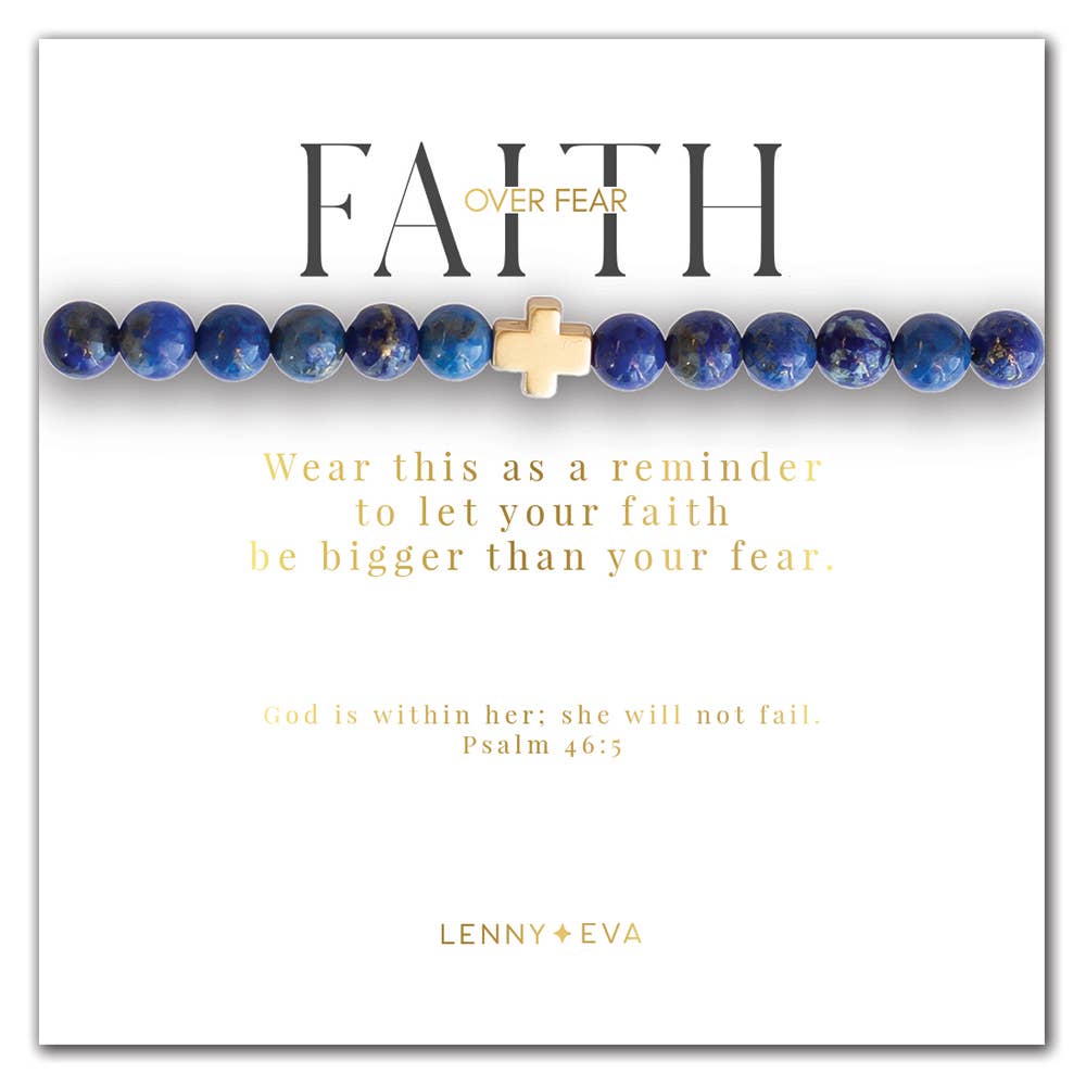 Faith Over Fear Bracelets-Limited Edition Lapis Lazuli
