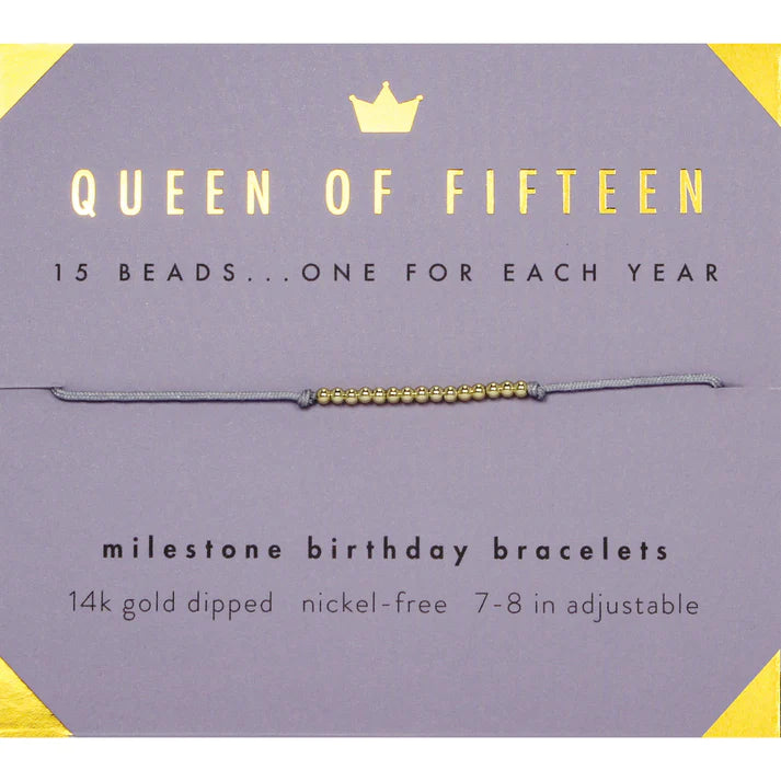 Milestone Birthday Bracelet - Queen of Fifteen