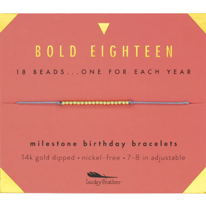 Milestone Birthday Bracelet - Bold Eighteen
