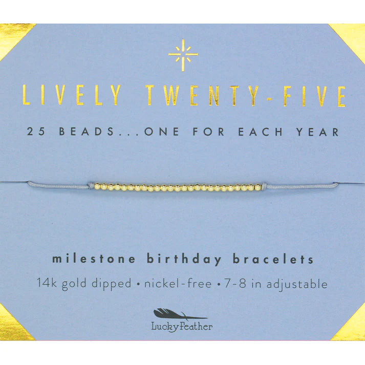 Milestone Birthday Bracelet - Lively Twenty-Five