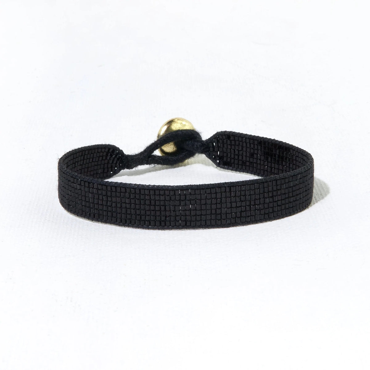 Black Solid Thin Luxe Bracelet