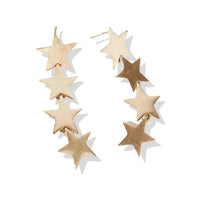 Brass Falling Stars Earrings