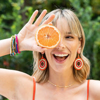 Sage Color Block/Stripe Bead Bracelets