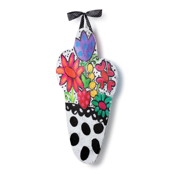 Reversible Flowers Door Hanger