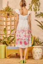 Floral Babydoll Midi Dress