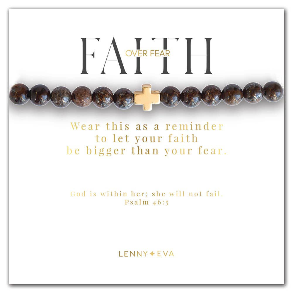 Faith Over Fear Bracelet-Limited Edition Bronzite