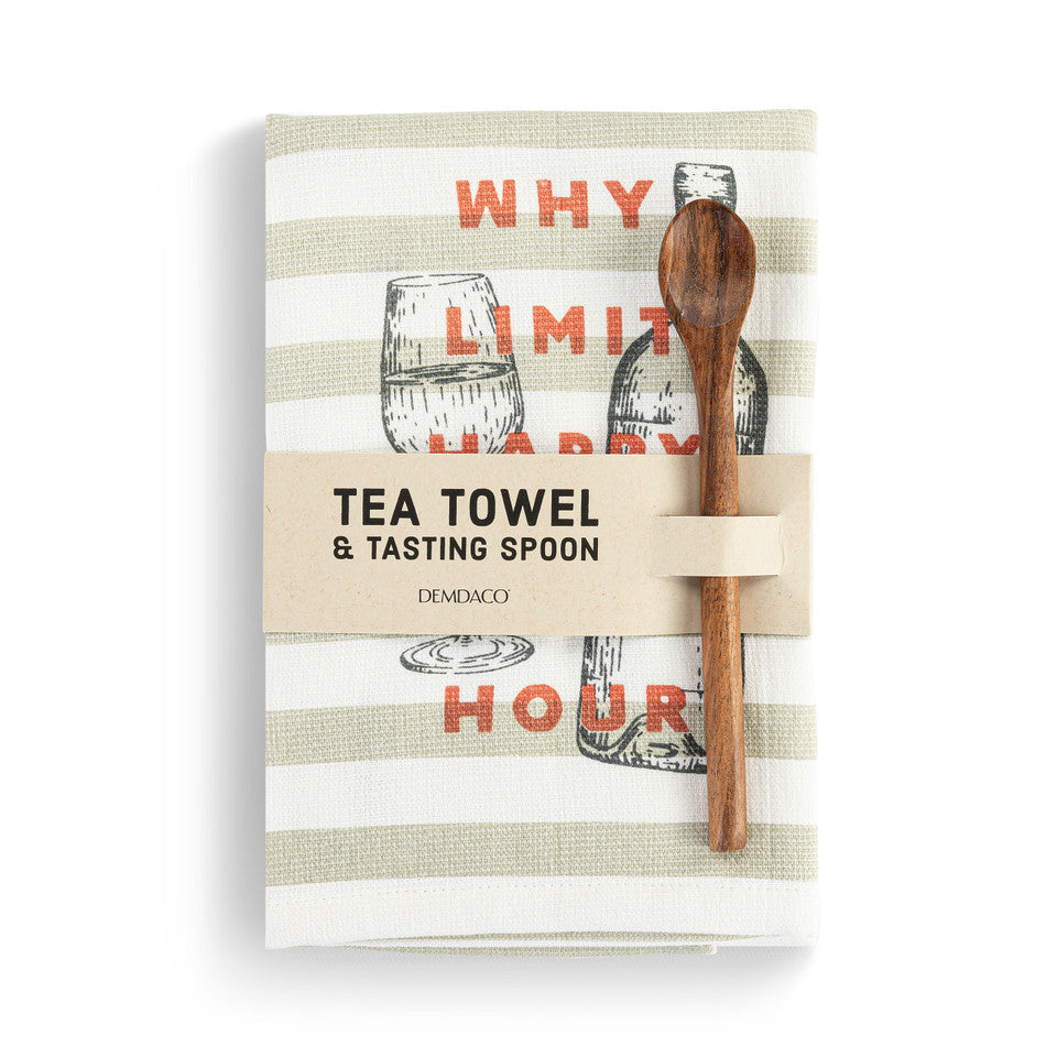 Happy Hour Towel & Tasting Spoon Set