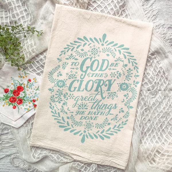 “To God Be the Glory” Tea Towel
