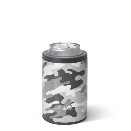 Swig Life Gray Arctic Camo Stainless Steel 12 oz Can / Beer Bottle