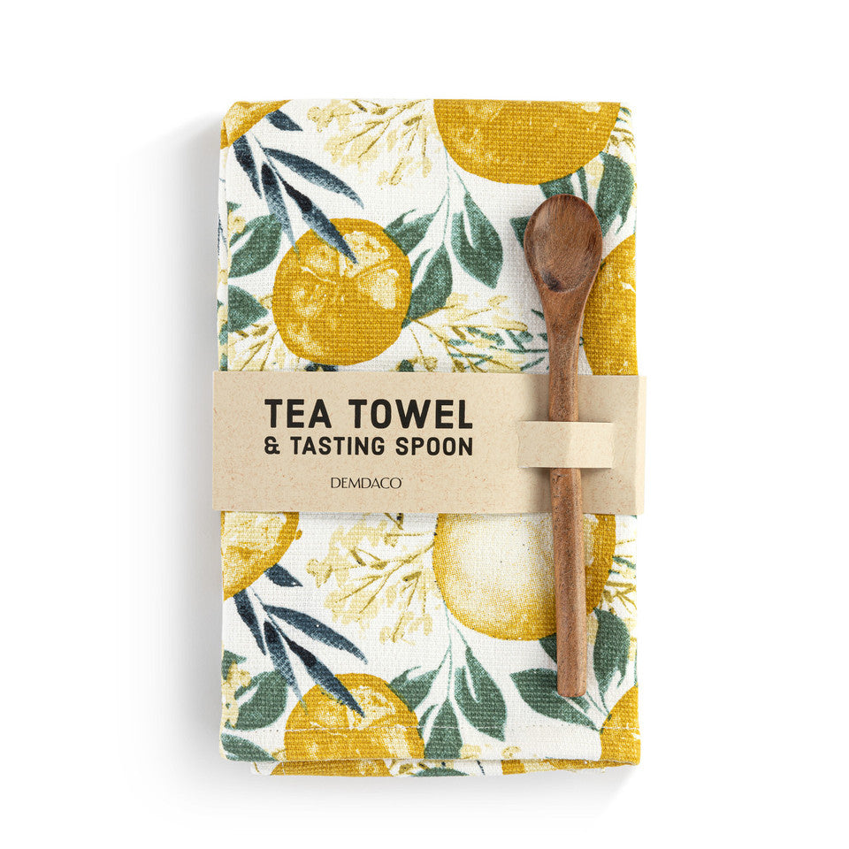 Lemon Kitchen Towel & Tasting Spoon Set