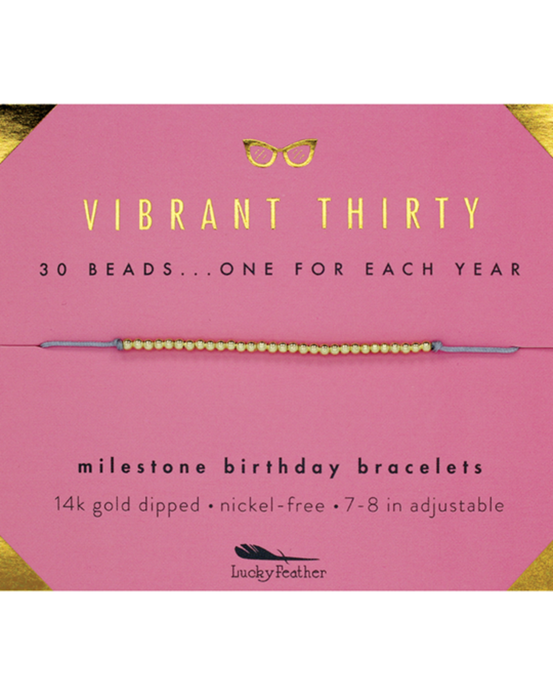 Milestone Birthday Bracelet - Vibrant Thirty