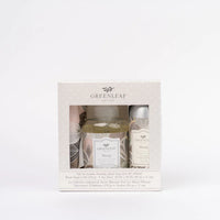 Greenleaf Foaming Hand Soap, Room Spray, and Tea Towel Gift Set-Haven