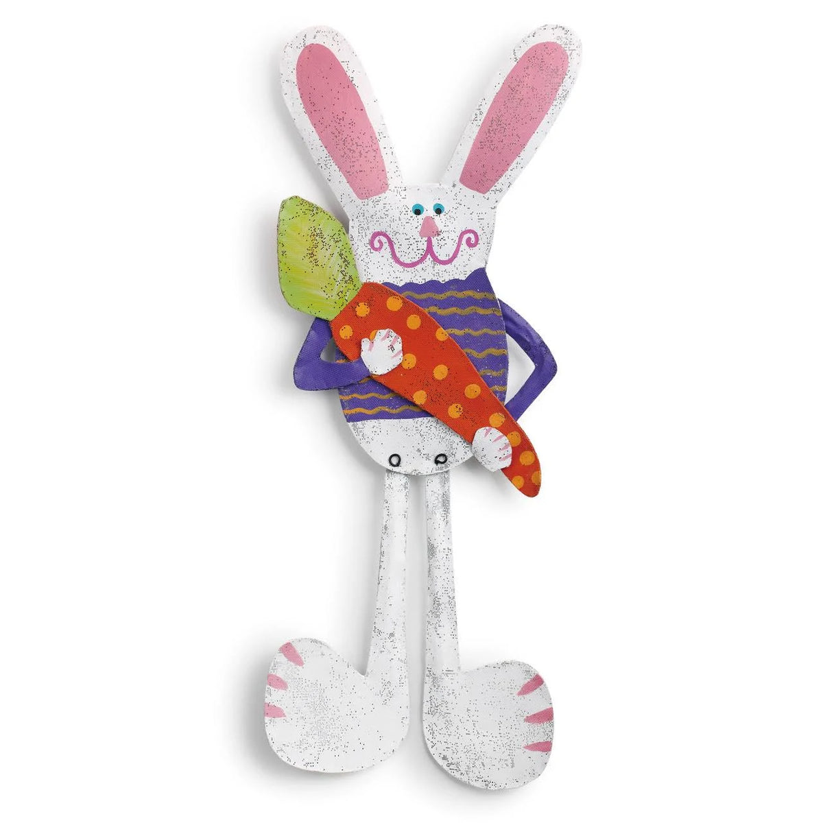 Tall Bunny with Carrot Door Hanger
